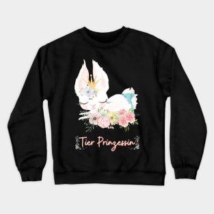 Häschen Tier Prinzessin Blumen Süß Crewneck Sweatshirt